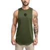 MuscleGuys musculatie vest bodybuilding kleding en fitness mannen open side undershirt effen tank tops lege mannen onderhemd 210421