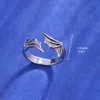 Angel Wing Par Ringar för Kvinnor Män Matchande Vän Trendig Promise Ring För Teen Thumb Smycken Engagement