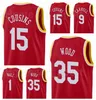 Print Basketball Eric Gordon Jersey 10 PJ Tucker 17 Victor Oladipo 7 Christian Wood 35 John Wall 1 Rouge Blanc