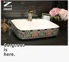 Europa Style Chiński Jingdezhen Art Counter Top Ceramic Fancy Wash Basin Łazienka Umywalki ProstokątneGood Qty