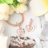 Fit Pandora Charm Bractelet европейские серебряные подвески бусины розовое золото любовь сердца якорь кулон DIY змеиная цепь для женщин браслет ожерелье ювелирные изделия