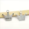 Lot 100 sztuk księżniczka korona antyczne srebro charms wisiorki biżuteria DIY na naszyjnik bransoletka kolczyki w stylu Retro 16*19mm DH769