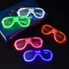 Fournitures de fête Halloween Led Shutter Lunettes Star Star Stare Full Trèfle Square Love Verre Fashion pour club Rh1926