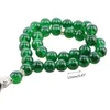 펜던트 목걸이 066C 무슬림 12mm / 0.47 "크리스탈 스톤 타스 부드 33 묵주 구슬 이슬람기도 Zikr Namaz Misbaha 라마단 선물 여러 색상