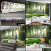 ملصقات الجدار ديكور المنزل حديقة مخصصة PO خلفية 3D غابة خضراء الطبيعة المناظر الطبيعية الجداريات كبيرة غرفة المعيشة أريكة غرفة نوم