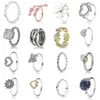 Nowy 2021 100% 925 Sterling Silver198018 Wiązane serca Ring i Luksusowe DIY Kobiety Oryginalna Bransoletka Moda Biżuteria Prezent