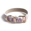 Coloré mode personnalité colliers de chien en plein air réglable PU collier pour animaux de compagnie Simple INS Style chiens fournitures pour Teddy Schnauzer