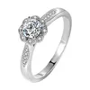 女性のためのパナッシュ100％オリジナル925銀の結婚指輪のための女性の高級ファインジュエリージルコニアダイヤモンドリングサイズ4-10 J-416