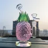 ÉPAIS 7.8 "MIGNON Ananas BONG Pipe À Eau En Verre Lourd HOOKAH ROSE Pipe 14mm Bol Commun