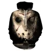 Hoodies dos homens moletom com capuz de grandes dimensões para homens Verão 3D Horror Imprimir Mens Personalizado Sueter Sportswear Tops Homens-Roupas Gota 6XL