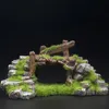 Aquarium Resin Moss Bridge Hide Cave Rockery Decor voor aquarium Ornament