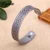 Skyrim Irish Knot Men Balanced Health Energy Magnetic Bracelets Nordic Viking Therapy Cuff Bangle with Religious Celtics Knots Q0719