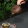 Kinesisk Yixing Tea Pot Purple Ler Filter Tekanna Handgjorda Skönhet Kittle Te Ceremony Tillbehör Skräddarsydda Gåvor 120ml 210813