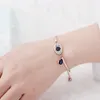 Evil Eye Charm Bracelets for Women Girls Blue Eyes Rose Gold Chain Bracelet Fashion Jewelry Gifts