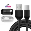 Tip C USB-C Mikro USB Kabloları 1M 3FT 3A OD3.6 Samsung Galaxy S8 S10 S20 HTC LG B1 için Hızlı Şarj Kablo Tel