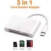 Typ C till SD TF Micro SD CF -kortläsare USB C OTG Adapter för iPad MacBook PC för Huawei P40 P30 Xiaomi Samsung S20 S10 S9