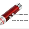 3 in 1 Mini LED Laser FlashLight Portable Keychain UV Torch Pen Pointer Beam Infrared Outdoors