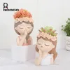 Roogo Design Little Fairy Girl Flower Pots Succulente potten Garden Planters Home Decor 2109222399752