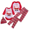 Familie Weihnachtspyjamas Passende Kleidung Set Weihnachtsmann Weihnachtspyjamas Mutter Tochter Vater Sohn Outfit Familienlook Pjs 211025