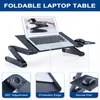 Adjustable Height Laptop Desk Laptop Stand for Bed Portable Lap Foldable Table Workstation Notebook Ergonomic Computer Reading Holder Tray a26