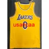 All embroidery 2022 0# Nick Young yellow 75th new sponsor basketball jersey Customize men's women youth Vest add any number name XS-5XL 6XL Vest