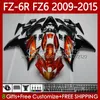 Body Kit voor YAMAHA FZ6N FZ6 FZ 6R 6N 6 R N 600 09-15 Carrosserie 103NO.0 FZ-6R FZ600 FZ6R 09 10 11 12 13 14 15 FZ-6N 2009 2010 2011 2012 2013 2014 2015 OEM Fairing Factory Orange
