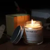 Handmade Clear Peparda świece Kokosowy Wax Soja Aromaterapia Essential Oil Candle Glass Can Pakowanie Dostosowane Logo Ślub Święto Dziękczynienia Prezent JY0790