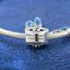 100% 925 Sterling Silver Blue Dreamcatcher Charm Bead Fits Europeu Pandora Estilo Jóias Charme Pulseiras