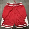 Toppkvalitet 2021 Mitchell Ness Basketball Shorts Team Just Don Pocket Sport Pants Sweatpants College White Blue Red Purple Gre3538221