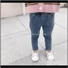 Abbigliamento Baby Kids Maternità Drop Delivery 2021 Spring Child Girl Baby Ny Jeans per bambini Vestiti per ragazze Pantaloni sportivi casual Hxwz Xhimq