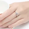 Moissanit-Diamant-Verlobungsring, offener, verstellbarer Ring für Damen, Modeschmuck, wird und sandig sein