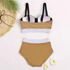 Women Swimodwear Nowe bikini stroje kąpielowe dla kobiet gorąca marka Kąpiel Kąpiec na plaży Summer One Piece Sexy Lady G Letter Flower Print Swimsuit Upuść stroju kąpielowe Bikini