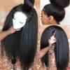 Kinky Rak Front Lace Human Hair Wigs Yaki 4x4 Closure Wig HD Transparent Full Lace Wig Lace Front 250density