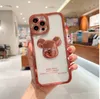 New Apple iPhone13 Mobile Phone Cases series Electroplated stereo violent bear iphone13Pro for 13Pro MAX case anti-fall