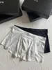 Дизайнерские бренды Boxer Breaks Мужское нижнее белье 100% хлопковое дышащее 3 штуки коробки с сексуальной гладкой ткани для вышивки Rando225o