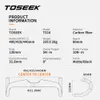 TOSEEK TS16 CORBON ROAD HODICERISES BICYCLE SOCIES MATT Black Full Carbon Handlebar 400 420 440mm Montles for Bicycle7562162