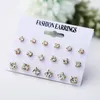 Hoop & Huggie Earrings Set For Women Crystal Simulated Pearl Men Fashion Jewelry Accessories Piercing Ball Stud Earring