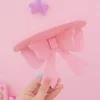 Hooks Rails Japanese Pink Bow Storage Rack Wallmonterade trähyllor för Girl Kids Room Decoration Organizer Holder Bedroom DE283O