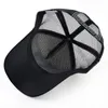 Gorra de béisbol de moda Hombres Mujeres Hip Hop Bone Bill Cabra Bordado Streetwear Trucker Sombreros Malla transpirable Sombrero negro 220311