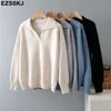 suéter de cashmere polo manga longa
