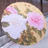 Rose Vintage Susino Carta Ombrello Donne Manico lungo Girl PARACHASE Giapponese Giapponese Legno rosa Semsiye Topx 50YS110 Umbrellas