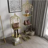 Golden birdcage storage rack bag display racks landing bedroom living room window shop multi storey