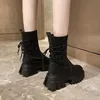 Boots Platform High Heels Gladiator Motorcykelbåtar 2021 Vinter Varma pumpar Knickskor Snödesigner Casual Sport Sock