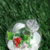 DIY julkula klara plast ihåliga bollar festival fest hänge spis dekoration barn gåva med silver lock