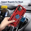 Shockproof Armor Phone Cases Magnetic Ring Stand Cover For IPhone 13 Pro Max 12 Mini Moto G Stylus G9 Play Motorola Power 5G G31 G51 G71 G22 G52 G200 5G Edge 20 30 E20 E40