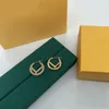 Mode Gold Hoop Boucles d'oreilles pour femmes Designer Boucle d'oreille Dimond Lettres F Boucles d'oreilles Amoureux de mariage Cerceaux Bijoux de fiançailles pour la mariée 210k