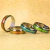 6mm mood ring Electrocardiogram heartbeat rings change color mix size