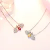 Earrings & Necklace Spring And Summer Firefly Female INS Niche Design Sense Yellow Diamond Bee Ear Studs Internet Celebrity Ring Sets