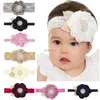 Stereoscopic Chiffon Flower Leaf Lace Headbands Baby Children Hair Band for Girls Fashion Jewelry Will and Sandy White Red Blue