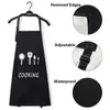 Lmmetjma 2 pcs cozinha aventais Ajustável à prova d 'água à prova de óleo chef avental com bolsos grandes mulheres churrasco avental kc0303 210622